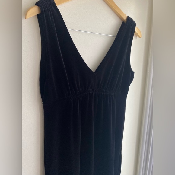 Old Navy Velvet Babydoll Dress Black Elegant Black Sleeveless Fit & Flare Small - Picture 2 of 7
